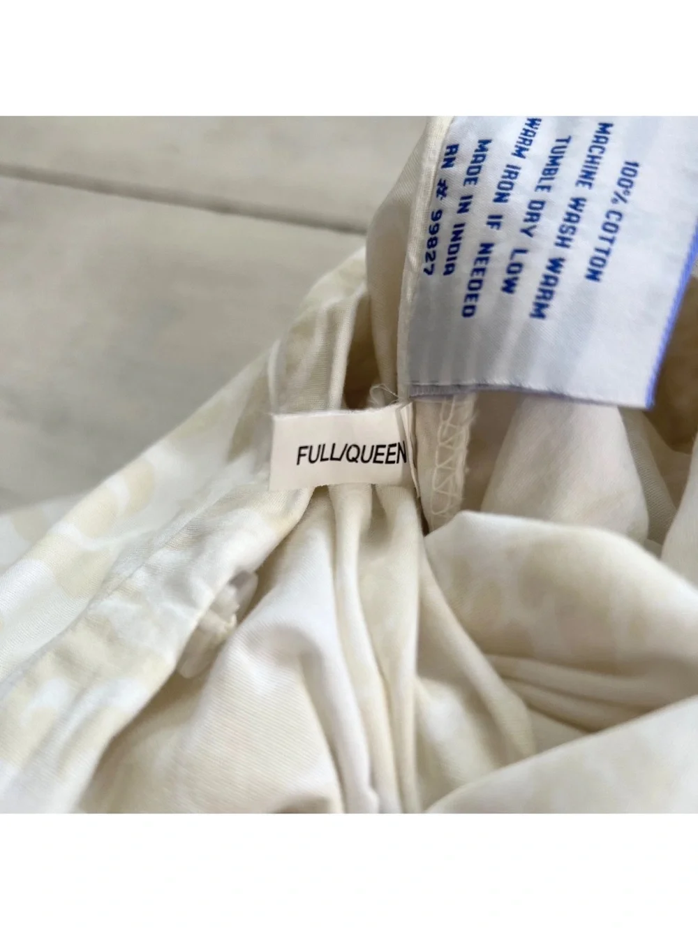 Pine Cone Hill Genevieve Jacquard Medallion Full/Queen Duvet Cover Scroll Beige